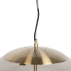 +moderne hanglamp messing met smoke glas 50 cm - ball
