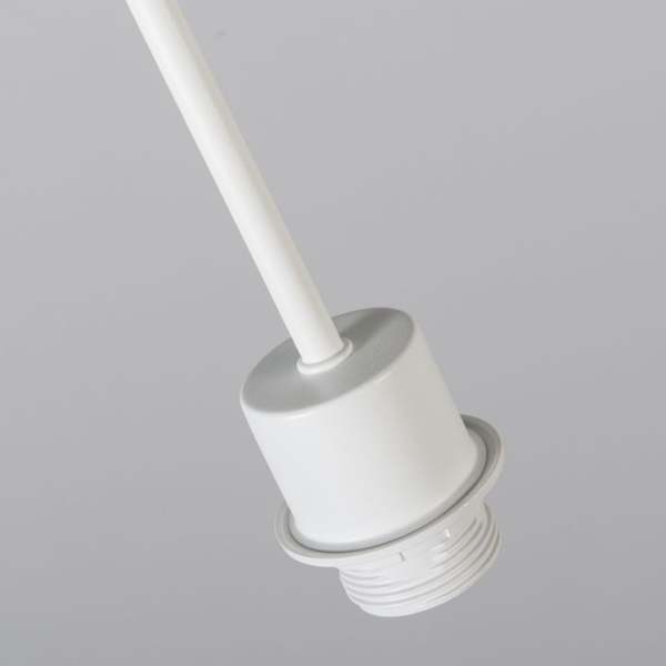 Moderne hanglamp wit met kap 45 cm zwart - combi 1