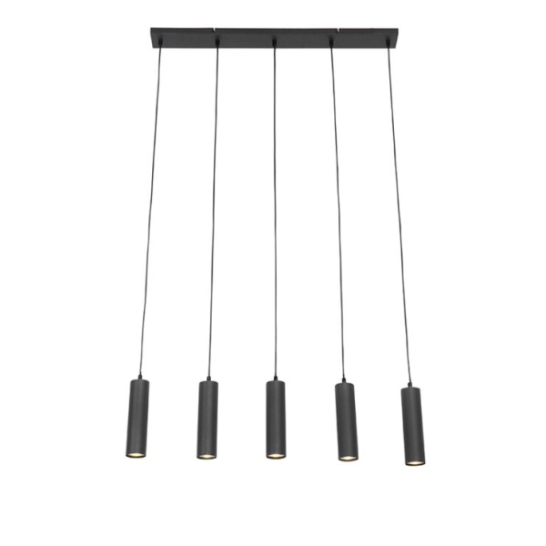 Moderne hanglamp zwart 5-lichts - jeana