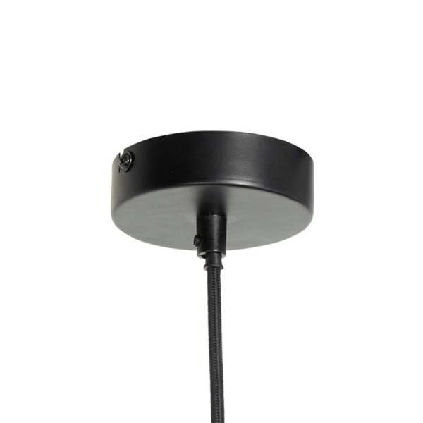 Moderne hanglamp zwart met glas rechthoekig - roslini
