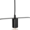Moderne hanglamp zwart met glas rechthoekig - roslini