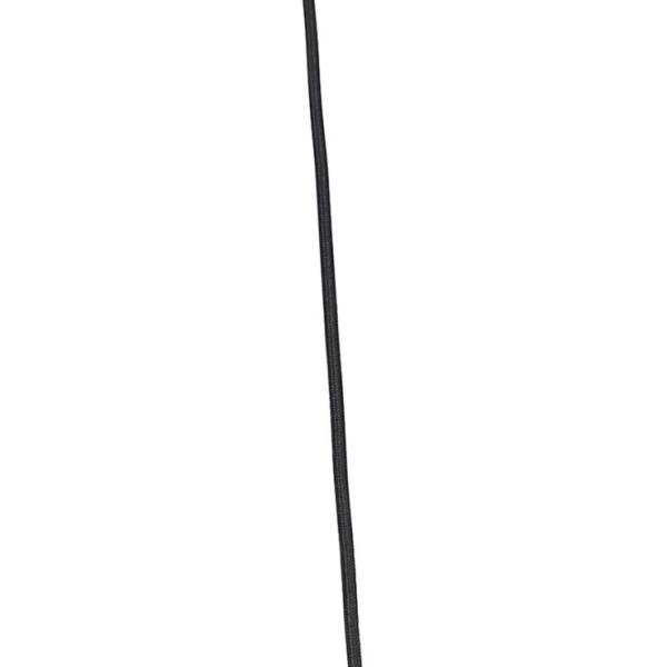 Moderne hanglamp zwart met kap bruin 35 cm - combi