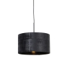 Moderne hanglamp zwart met kap zwart 35 cm - Combi