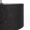Moderne hanglamp zwart met zwarte kap 50 cm - combi 1