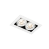 Moderne inbouwspot wit 2-lichts verstelbaar - oneon 70