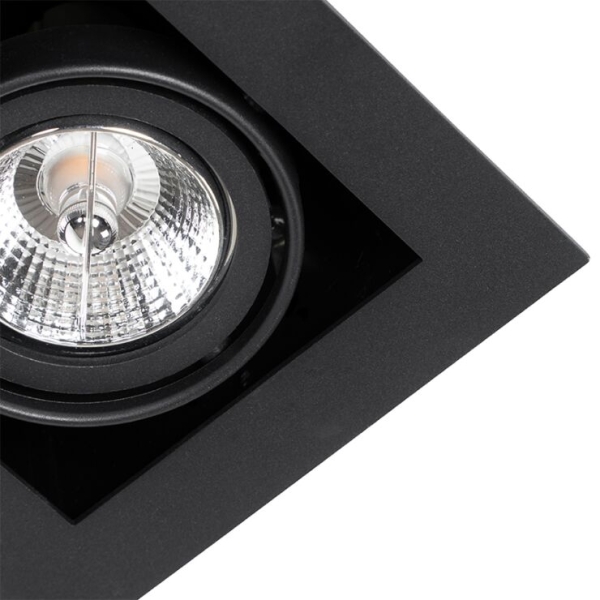 Moderne inbouwspot zwart 2-lichts verstelbaar - oneon 70