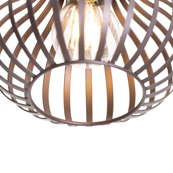Moderne plafondlamp bruin 18 cm - saffira