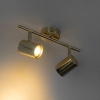 Moderne plafondlamp messing 2-lichts verstelbaar - jeana