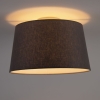 Moderne plafondlamp met donkergrijze kap 35 cm - combi