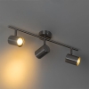 Moderne plafondlamp staal 3-lichts verstelbaar - jeana