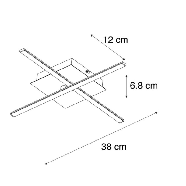 Moderne plafondlamp staal led draaibaar - cruz