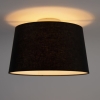 Moderne plafondlamp wit met zwarte kap 35 cm - combi