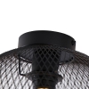 Moderne plafondlamp zwart 30 cm - mesh ball