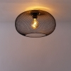 Moderne plafondlamp zwart 45 cm - mesh ball