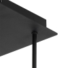 Moderne plafondlamp zwart 9-lichts met smoke glas - athens