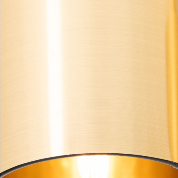 Moderne plafondlamp zwart met goud 6-lichts - lofty