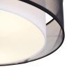 Moderne plafondlamp zwart met wit 50 cm 3-lichts - drum duo