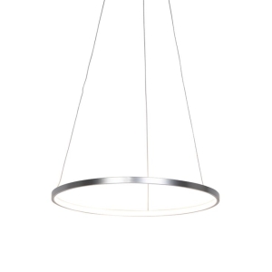 Moderne ring hanglamp zilver 60 cm incl. LED - Anella