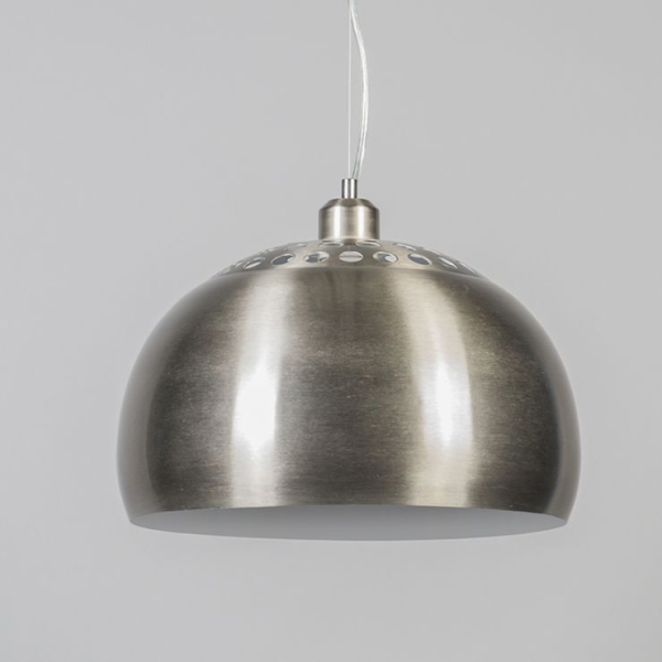 Moderne ronde hanglamp staal - globe
