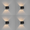 Moderne set van 4 wandlampen zwart - transfer