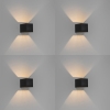 Moderne set van 4 wandlampen zwart - transfer