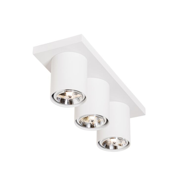 Moderne plafondspot wit 3-lichts - tubo