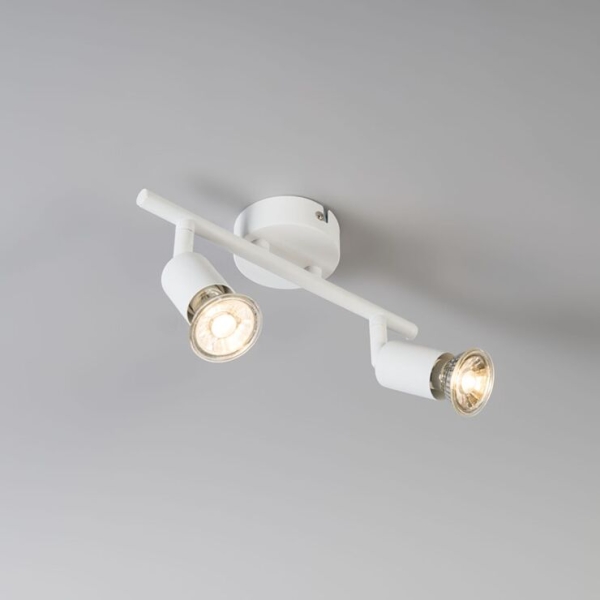 Moderne spot wit kantelbaar 2-lichts - jeany