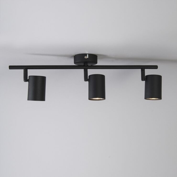 Moderne spot zwart kantelbaar 3-lichts - jeana