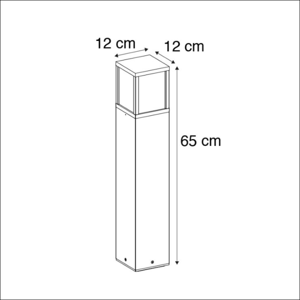 Moderne staande buitenlamp 65cm antraciet ip54 - zaandam