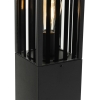 Moderne staande buitenlamp zwart 80 cm ip44 - dijon