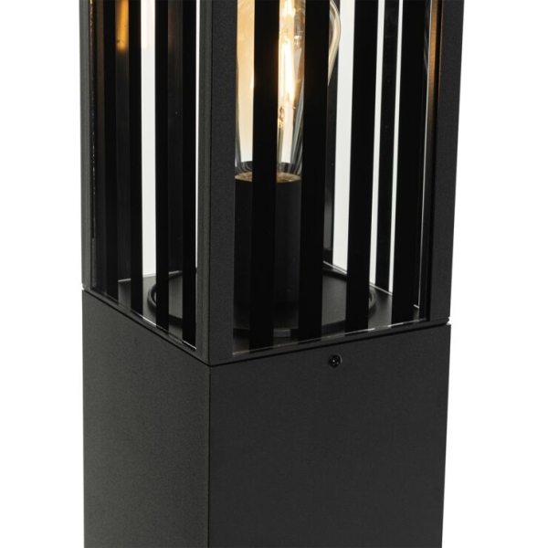 Moderne staande buitenlamp zwart 80 cm ip44 - dijon