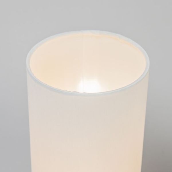 Moderne tafellamp wit rond 12 cm dimbaar - milo 2
