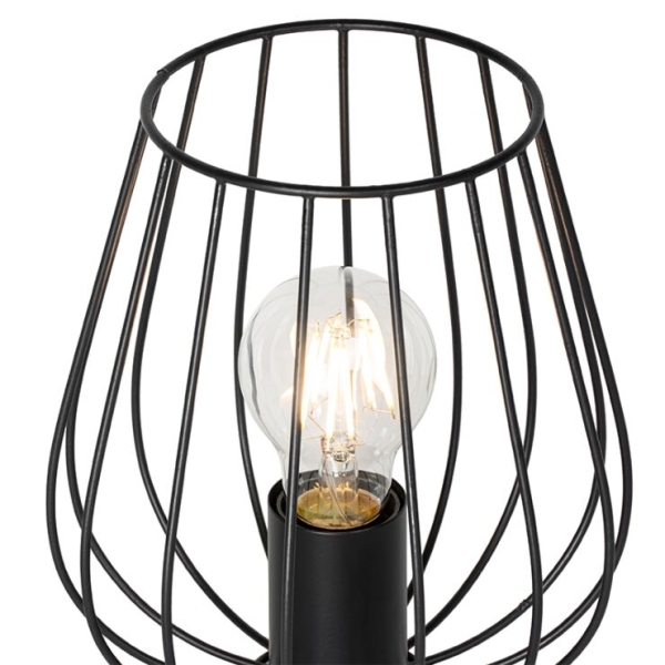 Moderne tafellamp zwart - palica