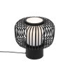 Moderne tafellamp zwart met bamboe - bambuk