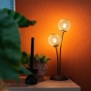 Moderne tafellamp zwart met goud 2-lichts - athens wire