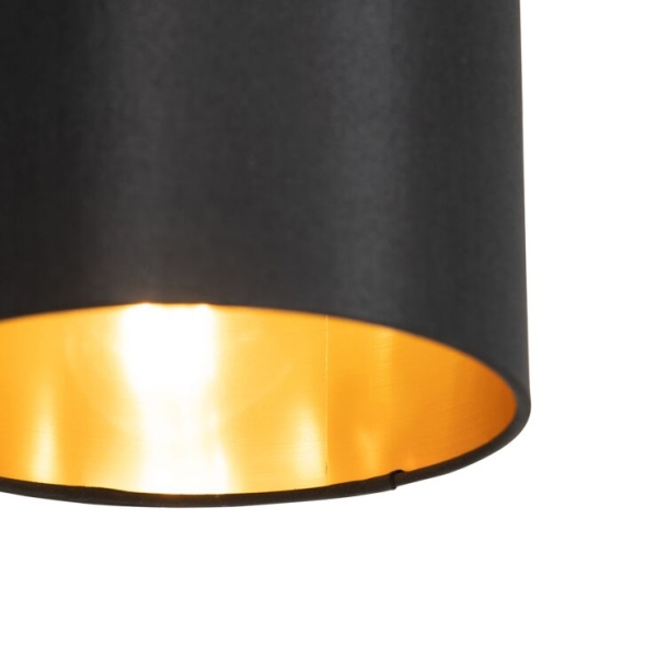 Moderne tafellamp zwart met gouden binnenkant - lofty
