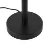 Moderne tafellamp zwart met kap bruin 25 cm - simplo