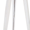 Moderne tripod wit met linnen kap taupe 45 cm - tripod classic