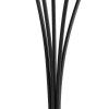 Moderne vloerlamp zwart 5-lichts met smoke glas - athens