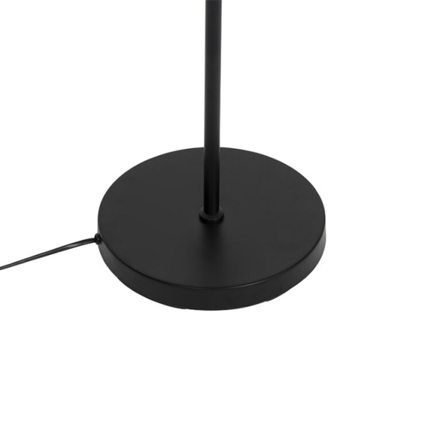 Moderne vloerlamp zwart - carmen