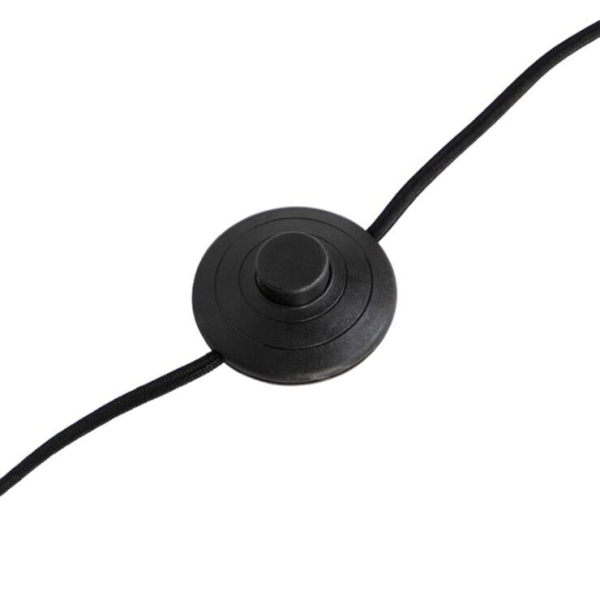 Moderne vloerlamp zwart kap zwart 40 cm - simplo