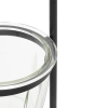 Moderne vloerlamp zwart met glas 25 cm - roslini