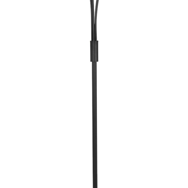 Moderne vloerlamp zwart met goud 5-lichts - athens wire