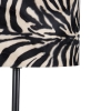 Moderne vloerlamp zwart stoffen kap zebra 40 cm - simplo