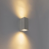 Moderne wandlamp aluminium 2-lichts ip44 - baleno