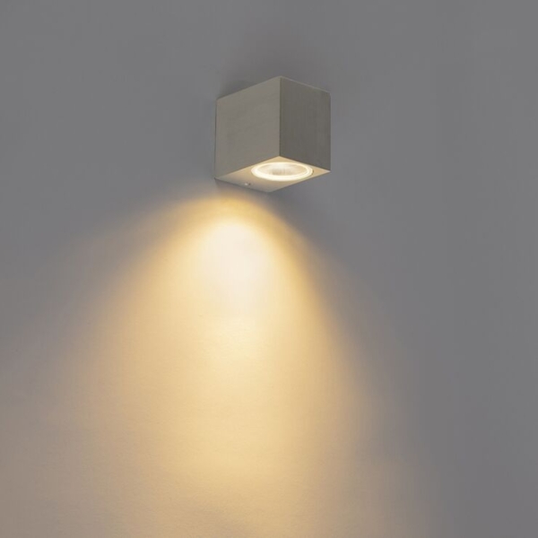Moderne wandlamp aluminium ip44 - baleno