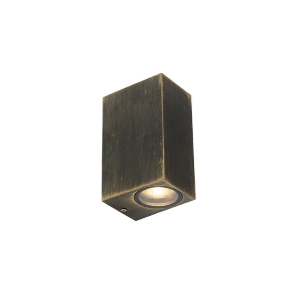 Moderne wandlamp antiek goud 2-lichts ip44 - baleno