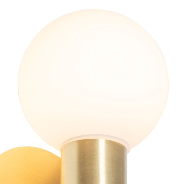 Moderne wandlamp goud ip44 2-lichts - cederic