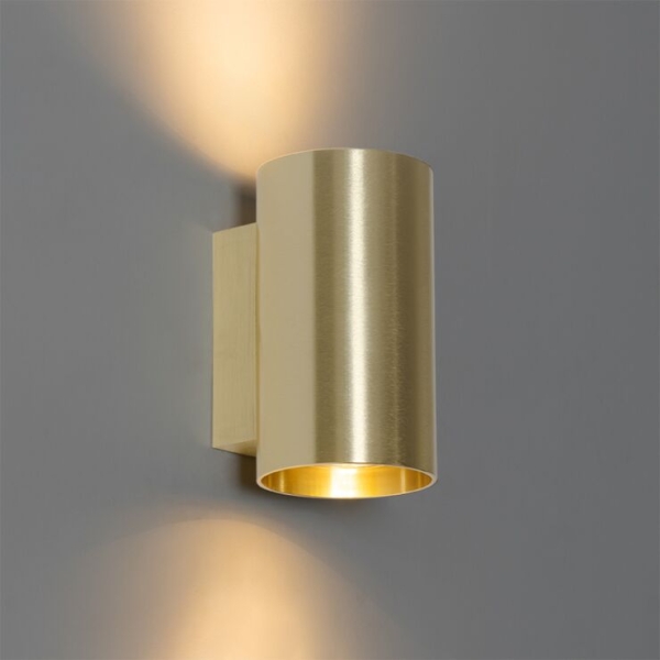 Moderne wandlamp goud rond - sandy