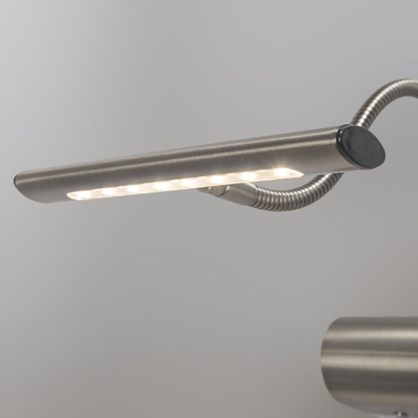 Moderne wandlamp staal incl. Led - tableau